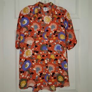 NWOT CAbi Orange Floral Women's Blouse